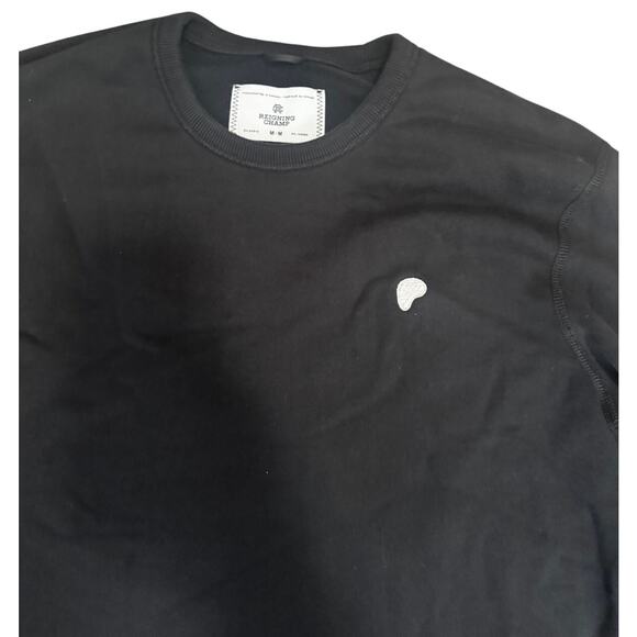 Reigning Champ Black Cotton Crewneck Sweatshirt Size M - Picture 3 of 6